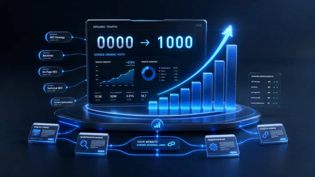 كيفية الحصول على أول 1000 زيارة مجانية من جوجل باستخدام استراتيجية SEO